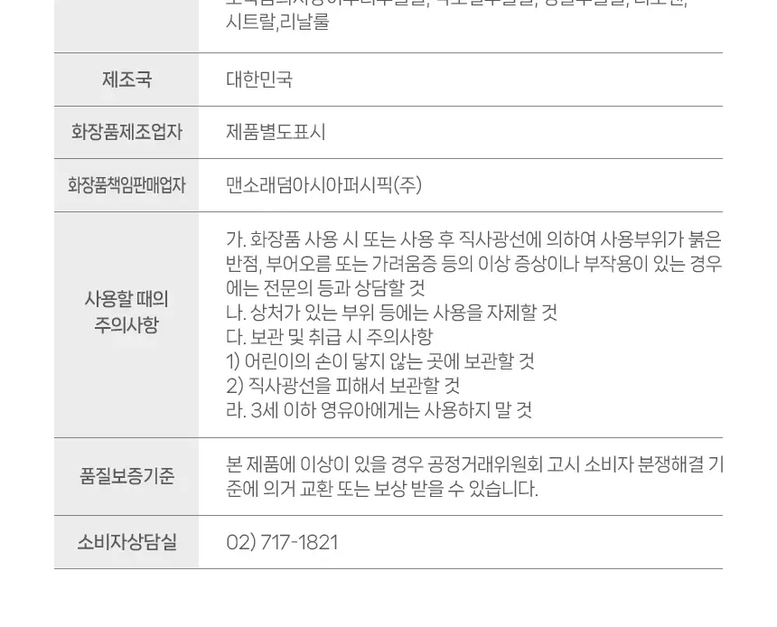 [미백케어/시트러스우디향] 아크네스 퍼펙트 솔루션 릴리프 바디 미스트 210mL 상세페이지 22